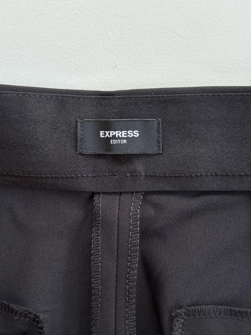 Express Editor Flare Trouser High Rise Wide Leg Dress Pants Black Women’s Size 8 - Picture 8 of 16